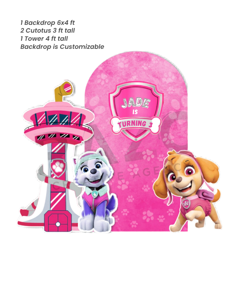P@W P@TROL PINK BACKDROP BUNDLE
