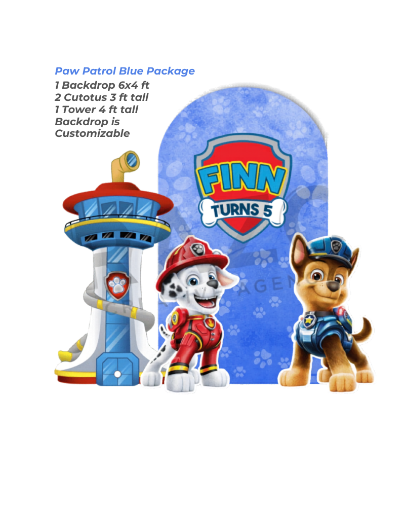 P@W P@TROL BLUE BACKDROP BUNDLE