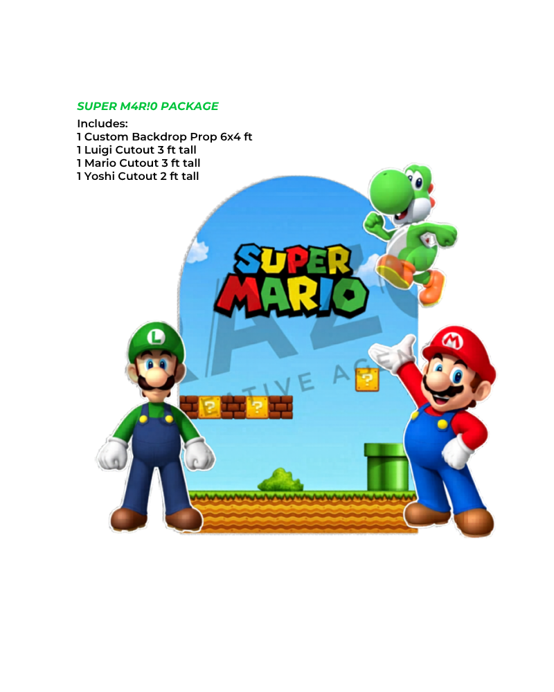 SUPER M4R!O BACKDROP BUNDLE